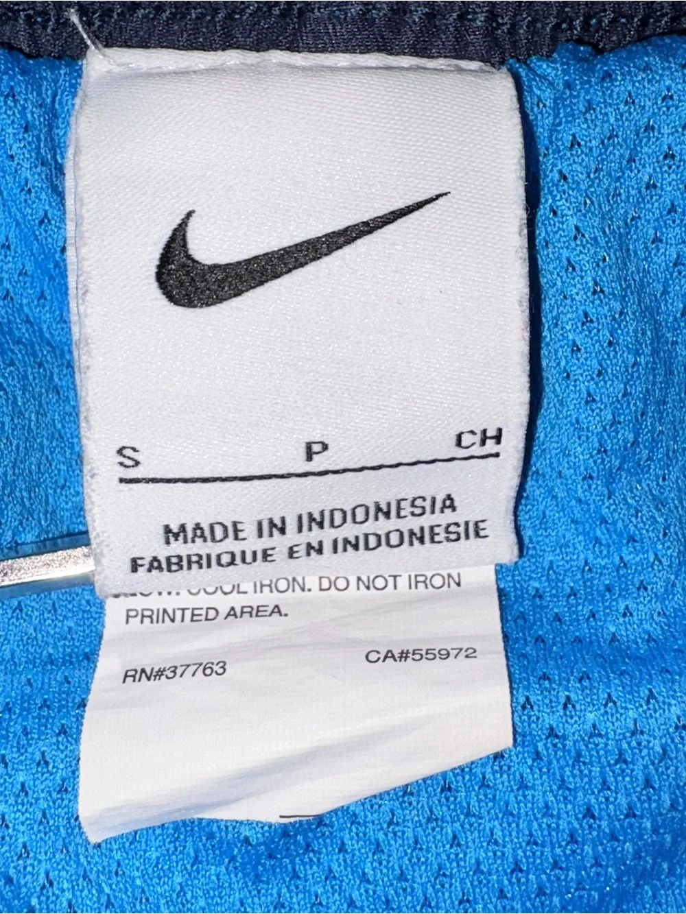 Nike Logo Tape Swim Trunks Mens Tagged Small Blue Drawstring Mesh Lined